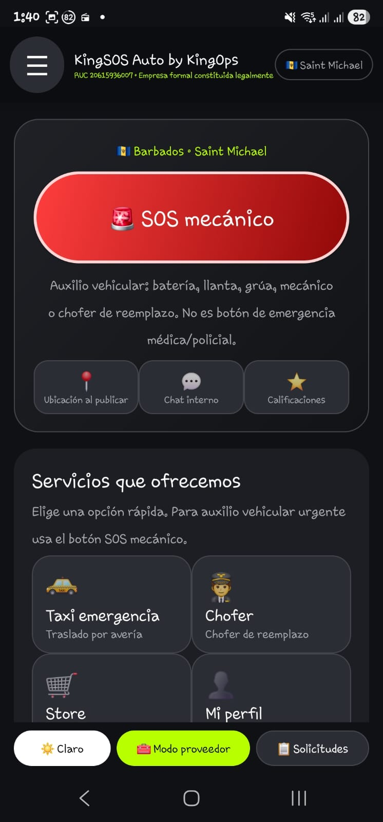 Captura de KingSOS Auto